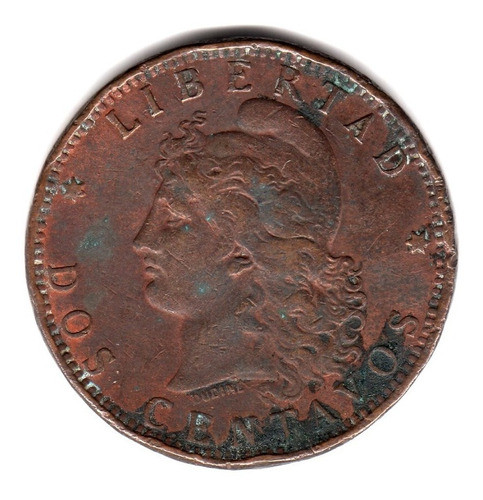 Argentina Moneda 2 Centavos Patacon De 1891 Cj#32 1