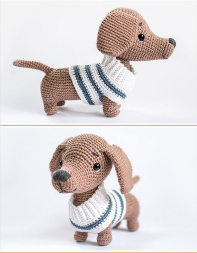 Patrón Para Tejer Perrito Salchicha Amigurumis. 1