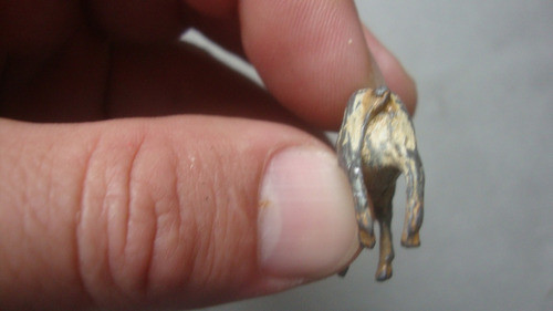 Antigua Cabra En Plomo 3,7 X 7mm  X 3,3 Alto 1