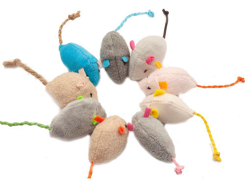 Juego De Ratones Rellenos De Catnia Para Gatos, 18 Unidades 1