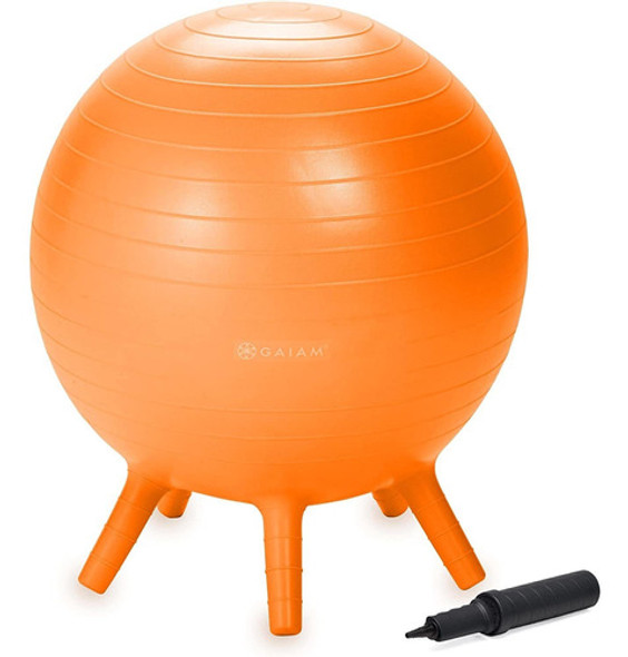 Silla De Pelota De Ejercicio 52cm + Bomba De Aire - Naranja 0