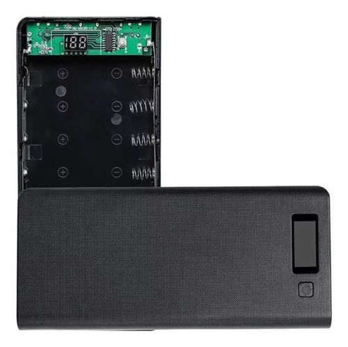Carregado Power Bank Box Holder Box Box Dual Usb 18650 Litio 0
