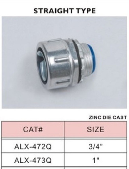 Conector Metálico Galvanizado Recto 3/4 Pulgada, Precio X10u 1 Conector Metálico Galvanizado Recto 3/4 Pulgada, Precio X10u 1