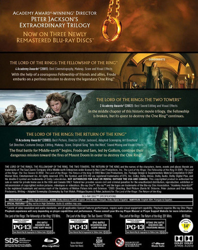 Blu-ray Lord Of The Rings / El Señor De Los Anillos Trilogia 1