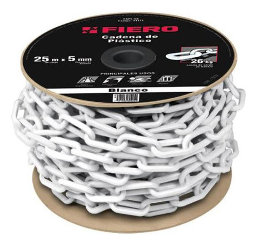 Cadena Plástica Blanca Fiero 3mm X 50m  Capl-3b 0