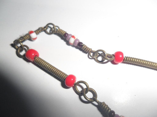 Collar Gargantilla Mostacilla Metal Bronceria Artesanal 1