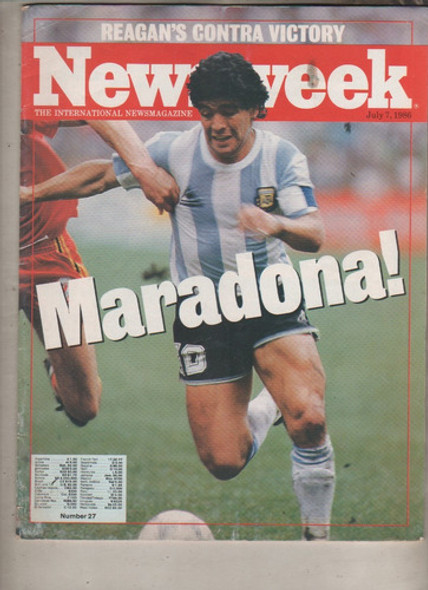 Revista Newsweek * Mundial 86 - Argentina Campeon - Maradona 0