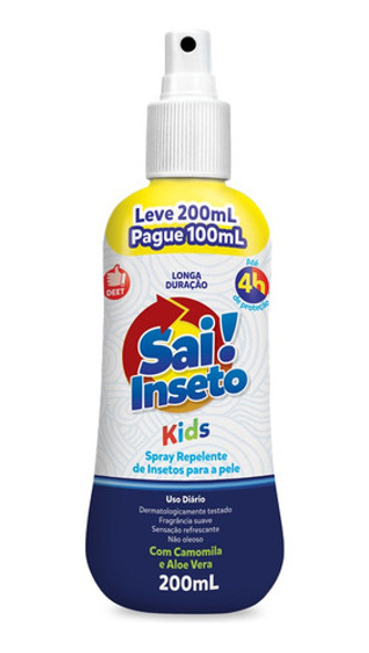 Repelente Kids Nutriex - Sai Inseto - 200ml - Longa Duração 0 Repelente Kids Nutriex - Sai Inseto - 200ml - Longa Duração 0