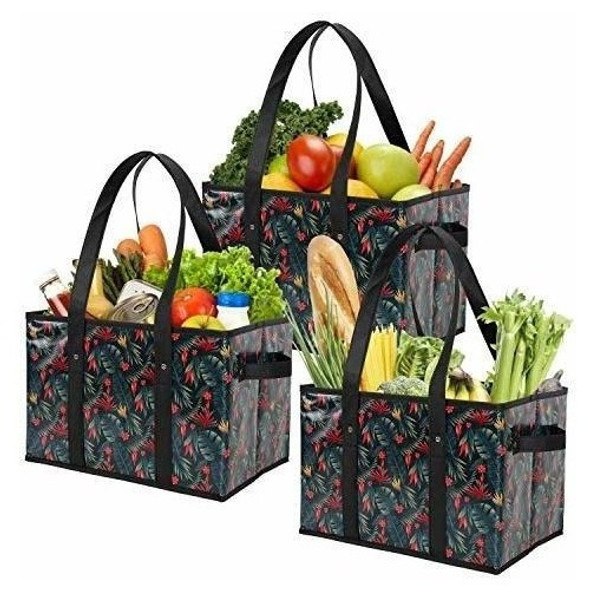 Foraineam Paquete De 3 Bolsas De Supermercado Reutilizables 0 Foraineam Paquete De 3 Bolsas De Supermercado Reutilizables 0