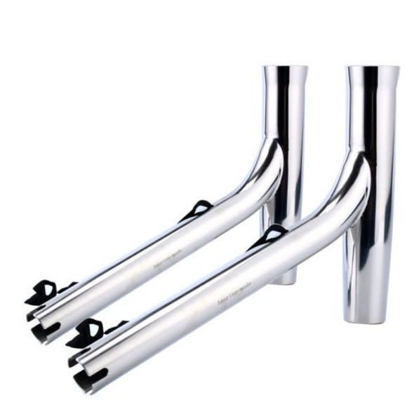 2pcs Pulido Acero Inoxidable Soporte Barra Elegante Soporte- 1