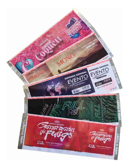Impresion De 900 Entradas Eventos Fiestas Personalizadas 0