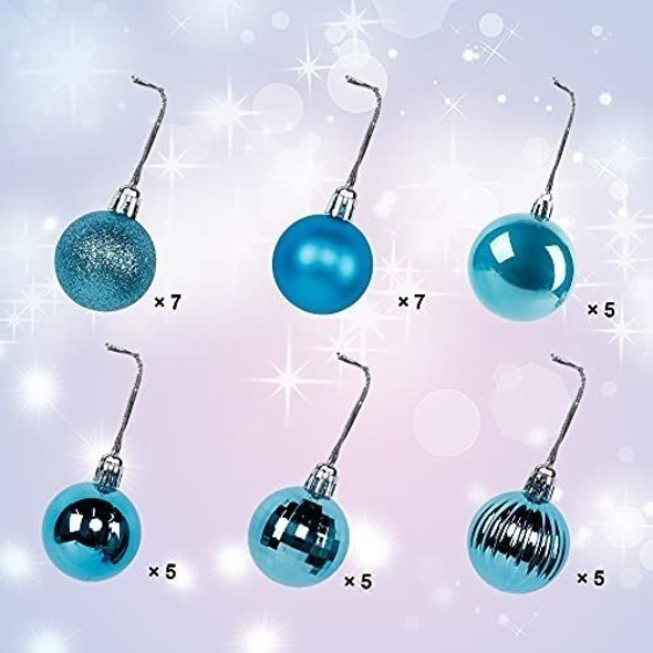 Bolas Para Arbol Navidad -packx 34u. De 4cm./azul Cielo 1 Bolas Para Arbol Navidad -packx 34u. De 4cm./azul Cielo 1