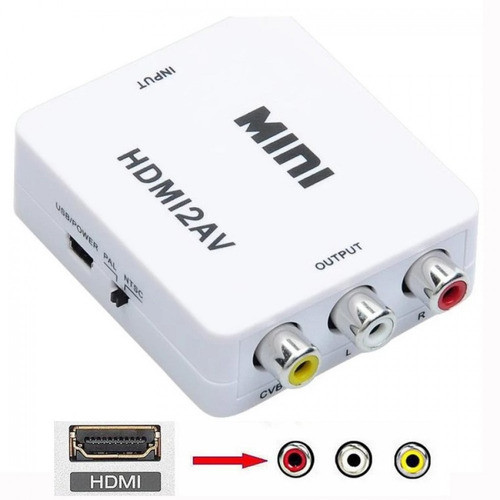 Conversor Hdmi A Rca Adaptador Notebook A Tv Audio Y Video 1