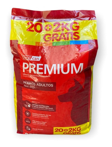 Vitalcan Premium Perro Adulto 20 Kg + 2 Kg Promo Alimento 0