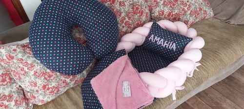Nido Contencion Trenzado/manta Corderito/almohada Lactancia 1