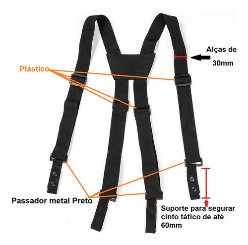 Suspensório Cinto Tático Colete Militar Airsoft Modular Xc30 1