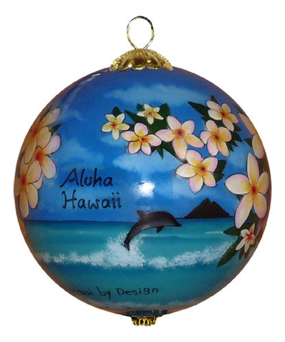 Ornamento De Navidad Hawaiano Coleccionable  Morning Glory W 0