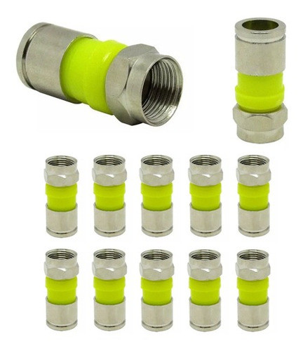 200pcs Conector F Compressão Rg06 Cabo Coaxial Aproveite 1