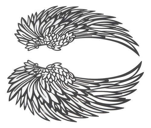 Arte De Parede De Metal Angel Wings Para Interior E Exterior 0