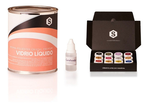 Resina Poliester Cristal+12 Pigmentos Opacos 0