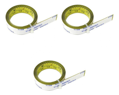 A1 Régua De Banco Métrica Com Fita Adesiva 3 Unidades 0