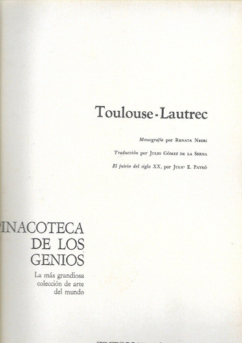Toulouse - Lautrec - Pinacoteca De Los Genios - Arte 1
