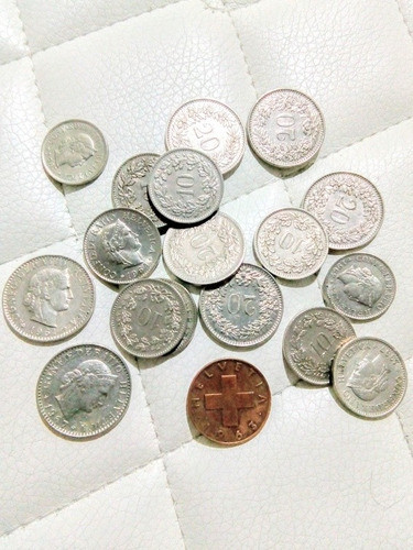 Lote 18 Monedas De Suiza. Desde Rappen. 0