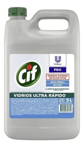 Cif Limpiavidrios 5 Litros Súper Oferta Palermo 0