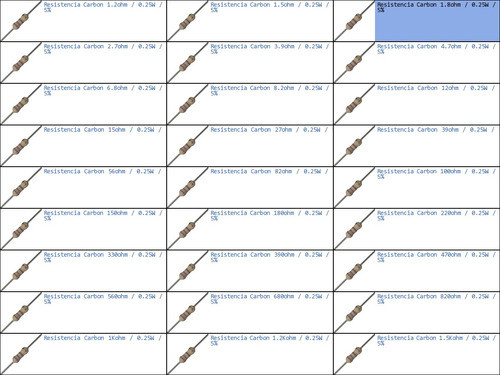 Pack 10x Resistencia Carbon 1.8ohm 0.25w 1e8 Resistor 1/4w-p 1