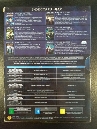 Box Blu-ray Harry Potter Anos 1-6 - Original 1