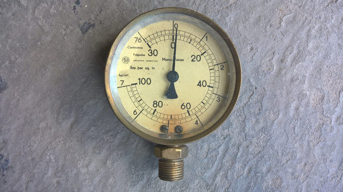 Manovacuometro Antiguo Bronce  Sa1640-med015 0