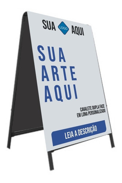 Cavalete Dupla Face Em Lona Personalizado 0,70 X 1,00m 0