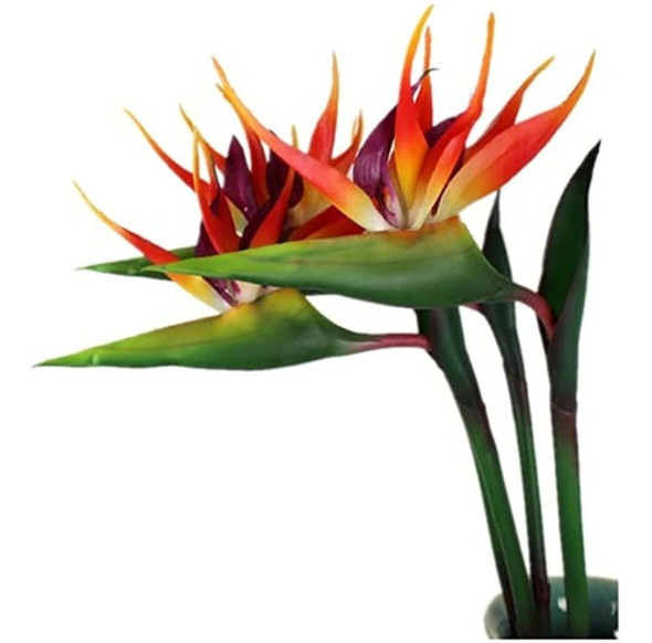3 Flores Permanentes De Ave Del Paraíso Grande De 32 Pulgada 0