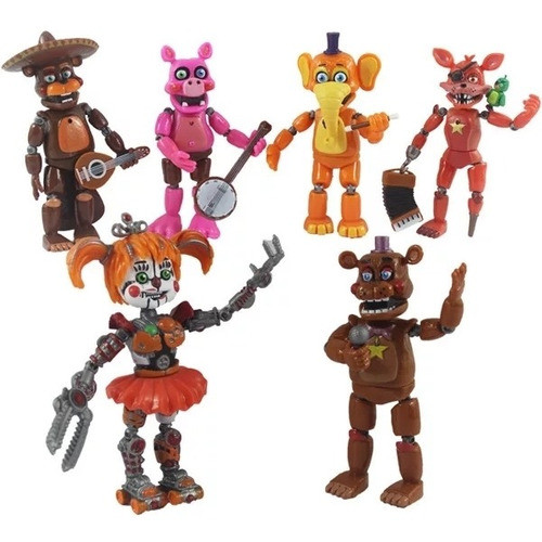 Simil Fnaf. Personajes Acción Juguetes Con Luz Set X 6 1