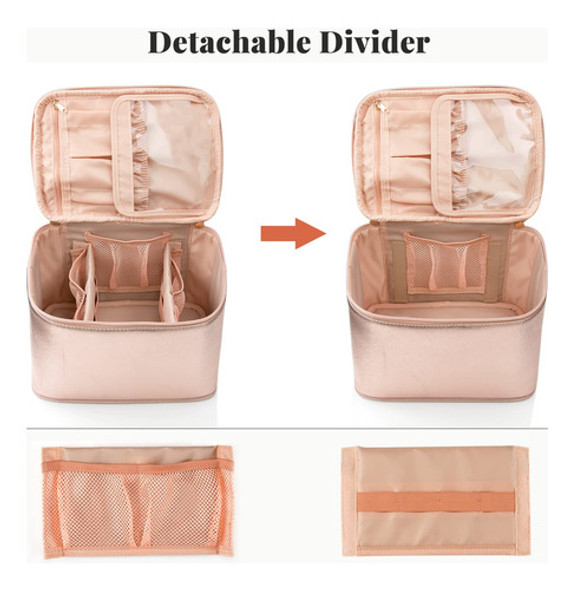 Neceser Organizador De Maquillaje P/viaje  Rose Gold / -l 1