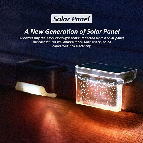 Mxwcy Solar Step Lights Outdoor Led Deck Fence Patio Wall Li 1