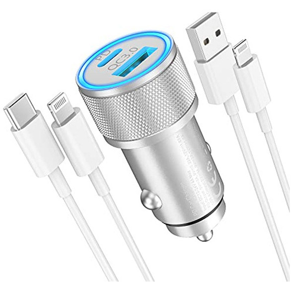 [apple Mfi Certified] iPhone Fast Car Charger, Veetone 38w D 0
