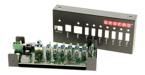 Gearmo Metal Industrial De 7 puertos Usb 3.0 hub W/15 pro 1