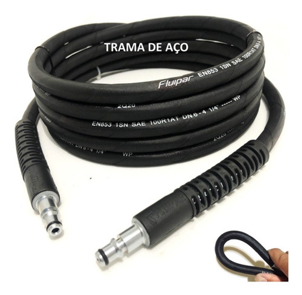 7mts Mangueira Top Aço Lavadora Pressão Wap Combate Turbo 0