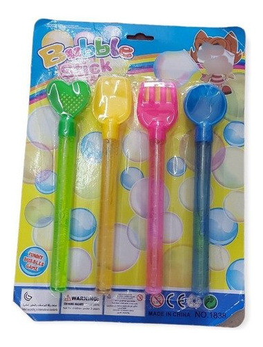 Burbujero Por 4 Unidades Grandes Con Liquido Incluido 0