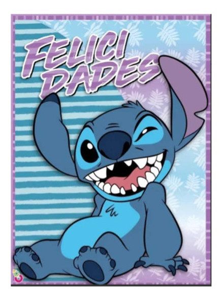 Afiche Felicidades Stich 0
