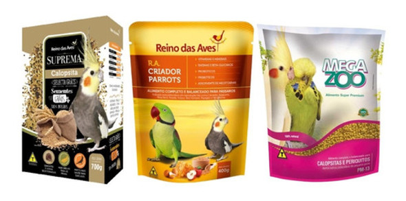 Mix Suprema + Farinhada Reino Das Aves + Ração Pm13 Megazoo 0