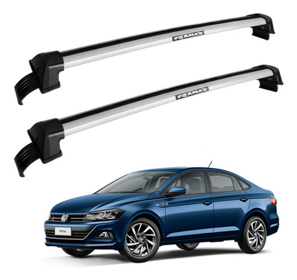 Barras De Techo Eqmax New Wave Volkswagen Virtus 2018+ Gris 0