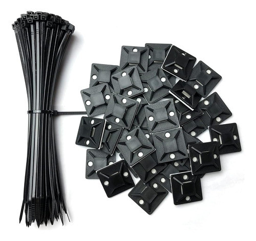 Oksdown 100 Pack Bridas De Nylon De Plástico Negro Con 60 Pi 0