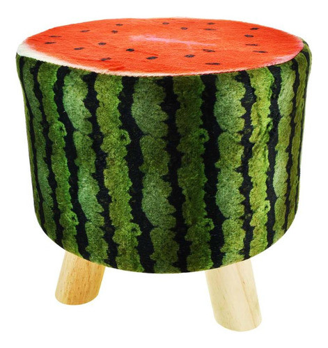 Taburete Con Patas De Madera Diseño Sandia Super Oferta 0
