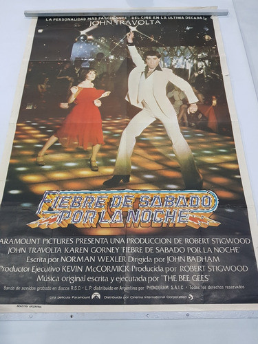 Antiguo Afiche Travolta Sábado De Fiebre Noche Mag 59821 0