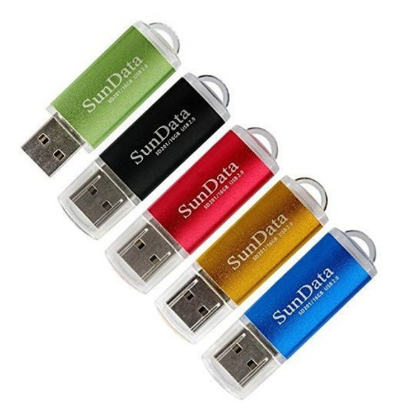 Sundata 5 Unidades Usb 20 Pendrive De 16 Gb Disco De Pulgar 0