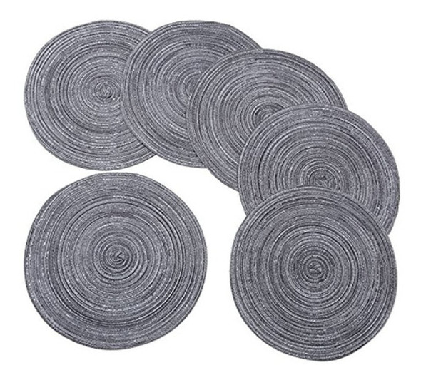 Round Braidedwoven Placemats Indoorplancha Al Aire Librechar 0