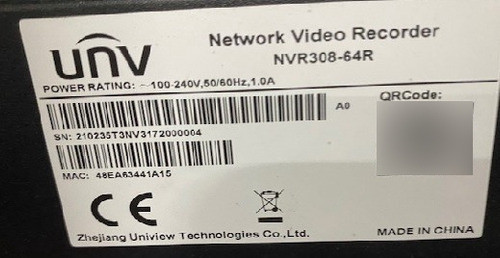 Server Camara  Nvr   Marca Unv -modelo 308-64r P 64 Camaras 0
