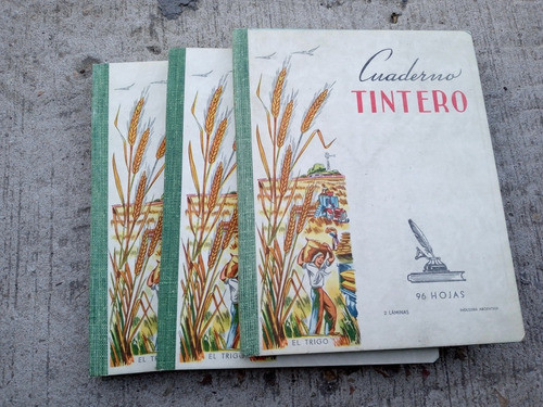 3 Cuadernos Escolares Tintero 96 Hojas Tapa Dura El Trigo 0